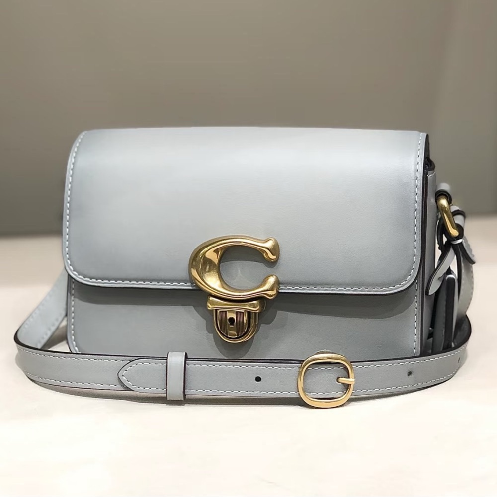 NWT Coach C7936 Glovetanned Leather Studio Shoulder Bag 19 - B4/Dove Grey